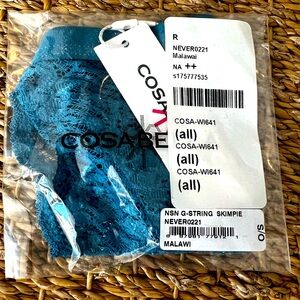 Cosabella NEW  in bag g-string - Small - Never0221 - color: Malawi (teal)